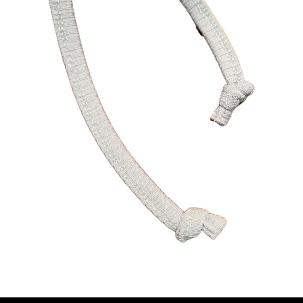 Papermoon Tie Front Camisole Light Gray Crop Top Small - Picture 4 of 4